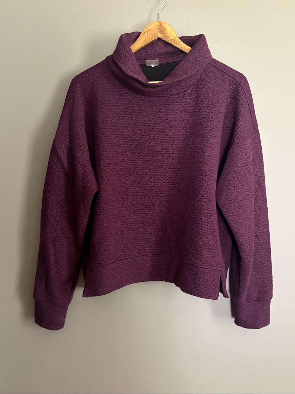 CALIA by Carrie Underwood Lunar Jacquard Funnel-Neck Sweatshirt Size Large